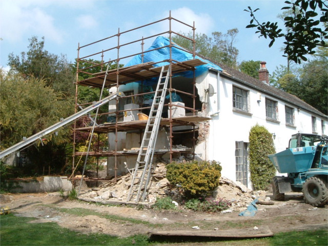 Demolition of gable