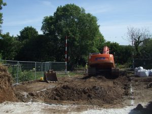 Excavation of site