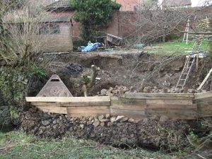 Collapsed river bank