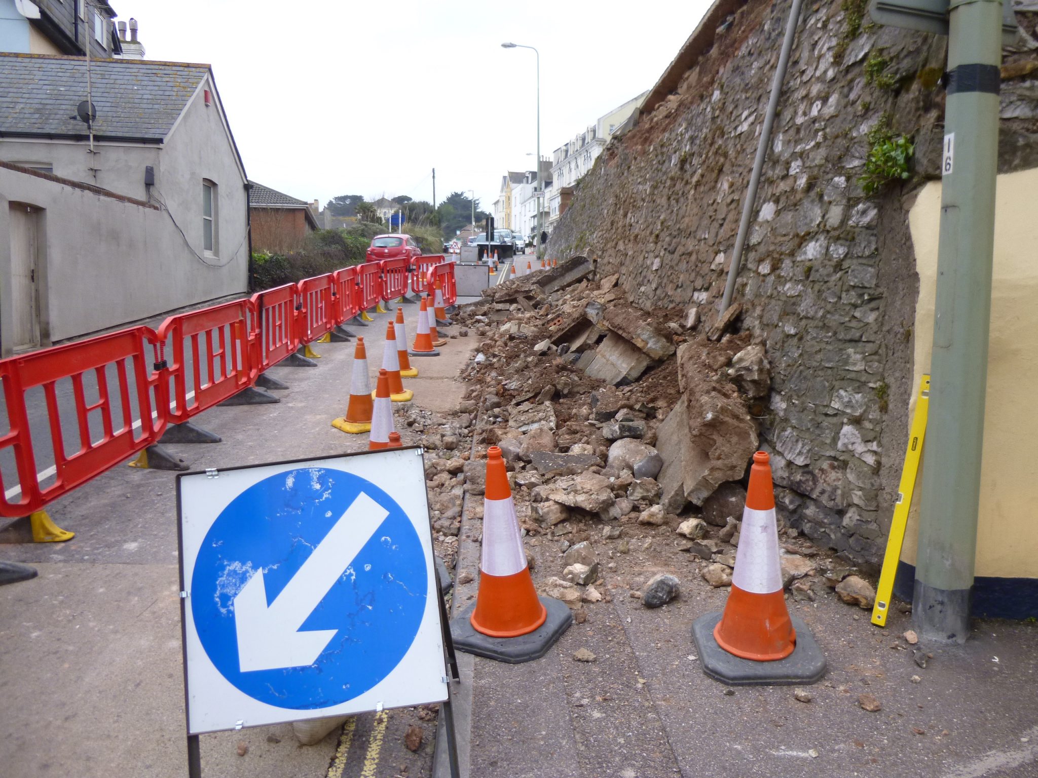 Failed retaining wall