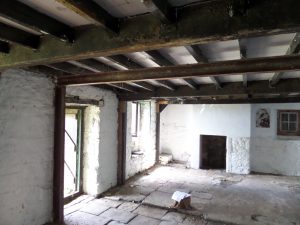 Internal view showing decayed window lintel