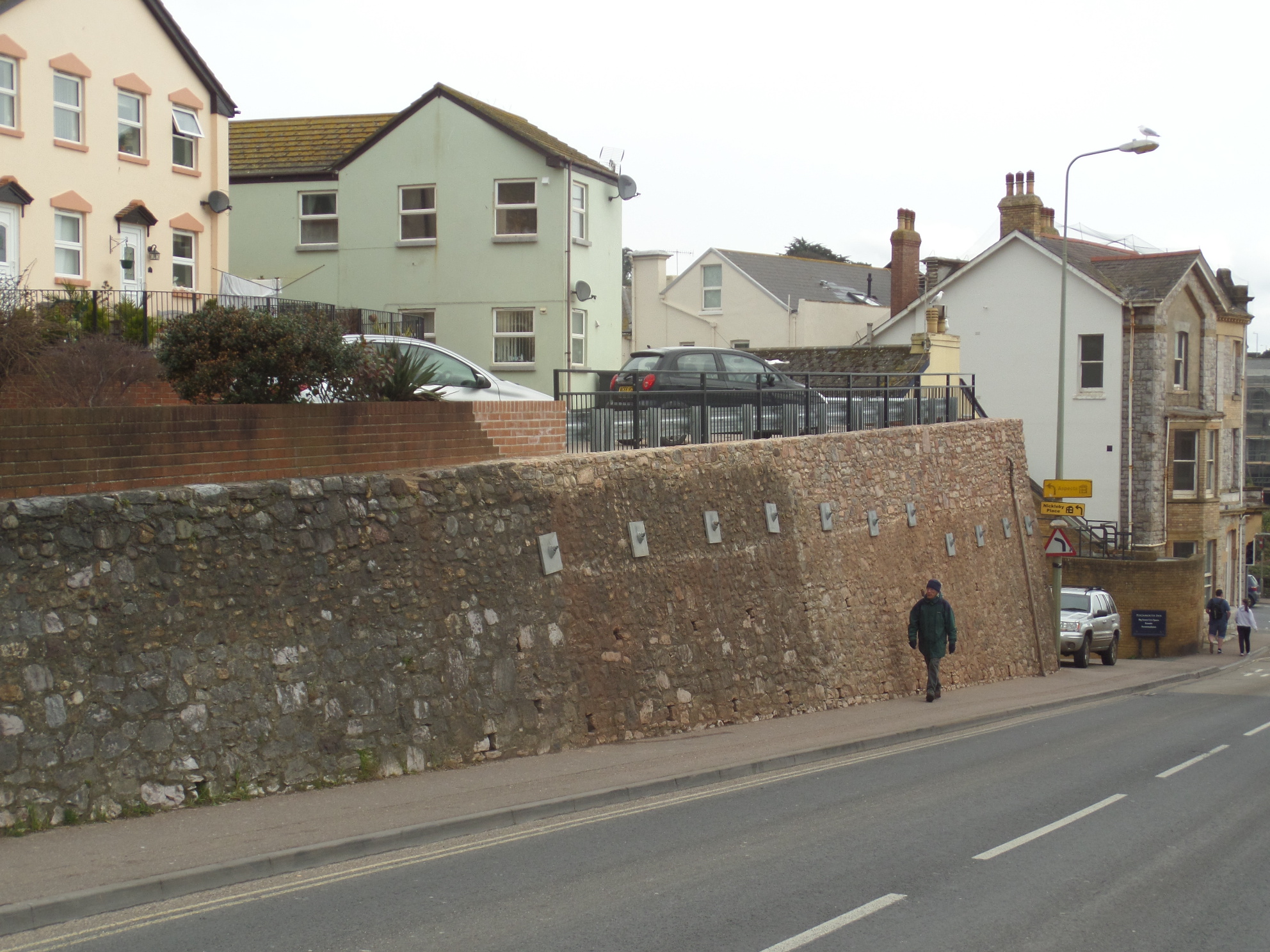 Completed retaining wall