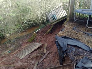 River bank collapse