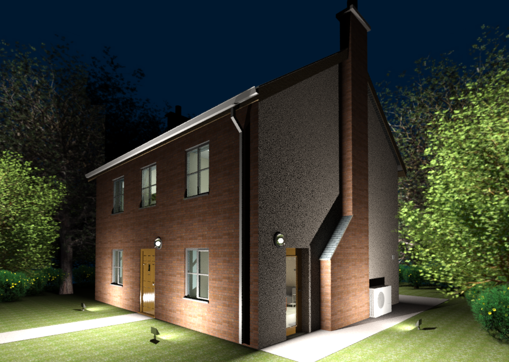 External 3D model - Front (Night)